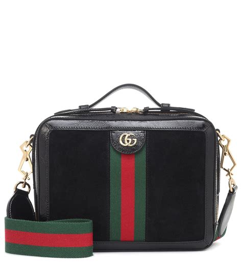 gucci black suede|gucci ophidia black.